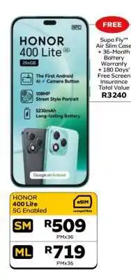 MTN HONOR 400 Lite 5G Enabled offer