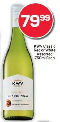 Pick n Pay KWV Classic Red or White Assorted 750ml Each offer
