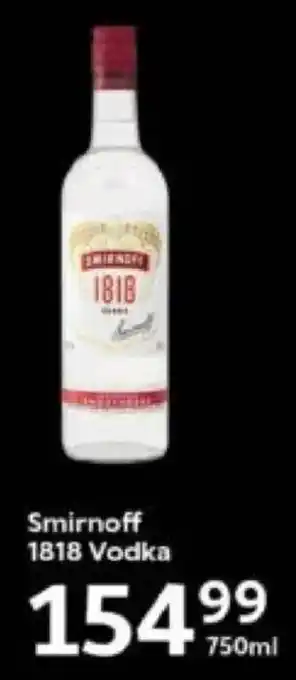Oxford Freshmarket Smirnoff 1818 Vodka offer