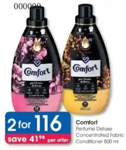 Clicks Comfort Perfume Deluxe Concentrated Fabric Conditioner offer