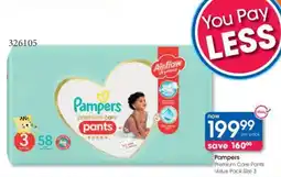 Clicks Pampers Premium Care Pants Value Pack offer