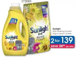 Clicks Sunlight Auto Washing Powder or Liquid offer
