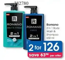 Clicks Romano 2 in 1 Body Wash & Shampoo offer