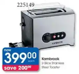Clicks Kambrook 2-Slice Stainless Steel Toaster offer