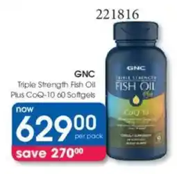 Clicks GNC Triple Strength Fish Oil Plus CoQ-10 Softgels offer