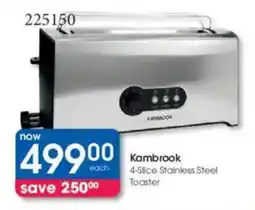 Clicks Kambrook 4-Slice Stainless Steel Toaster offer