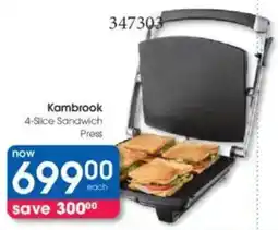 Clicks Kambrook 4-Slice Sandwich Press offer