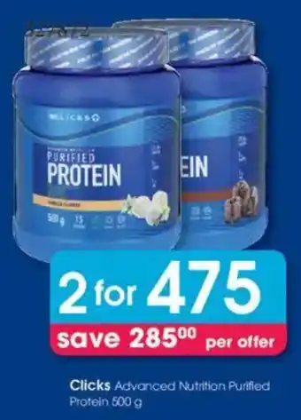 Clicks Clicks Advanced Nutrition Purified Protein offer