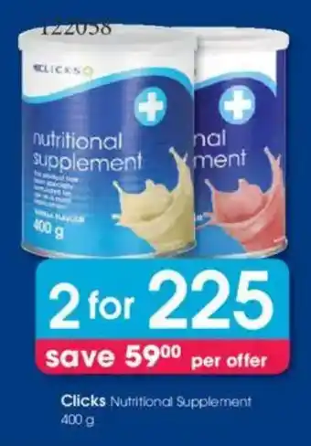 Clicks Clicks Nutritional Supplement offer