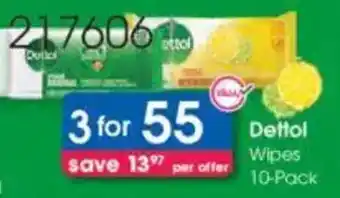 Clicks Dettol Wipes offer
