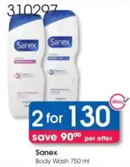 Clicks Sanex Body Wash offer
