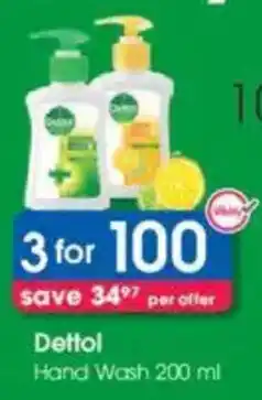 Clicks Dettol Hand Wash offer