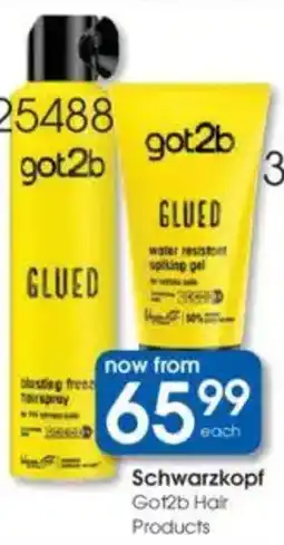 Clicks Schwarzkopf Got2b Hair Products offer