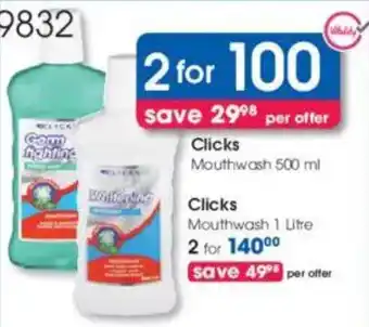 Clicks Clicks Mouthwash offer