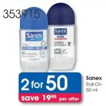 Clicks Sanex Roll-On offer
