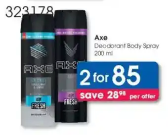 Clicks Axe Deodorant Body Spray offer