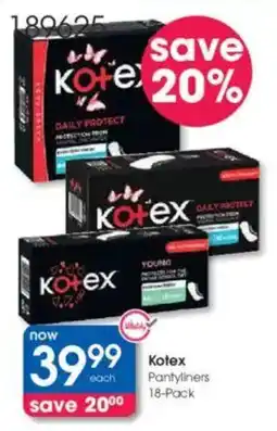 Clicks Kotex Pantyliners offer