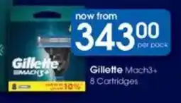 Clicks Gillette Mach3+ 8 Cartridges offer
