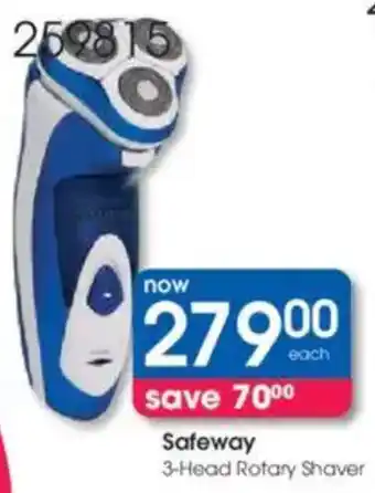 Clicks Safeway 3-Head Rotary Shaver offer