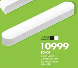 Save Hyper SONOS Beam Gen2 Compact Smart Soundbar White offer
