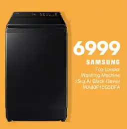 Save Hyper SAMSUNG Top Loader Washing Machine Ai Black Caviar offer