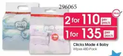 Clicks Clicks Made 4 Baby Wipes offer