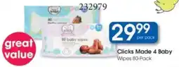 Clicks Clicks Made 4 Baby Wipes offer