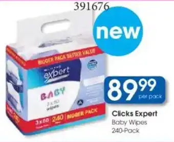 Clicks Clicks Expert Baby Wipes offer