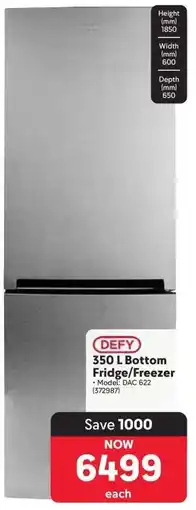 Makro DEFY 350 L Bottom Fridge/Freezer offer