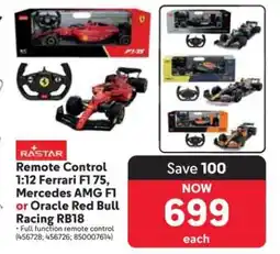 Makro Remote Control 1:12 Ferrari F1 75, Mercedes AMG F1 or Oracle Red Bull Racing RB18 offer