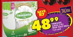 Shoprite Twinsaver classic 2-ply fresh toilet rolls offer