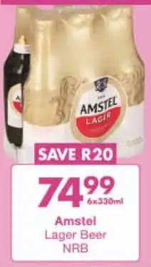President Hyper Amstel Lager Beer NRB offer