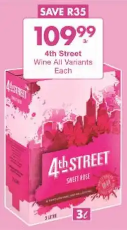 President Hyper 4th Street Wine All Variants offer