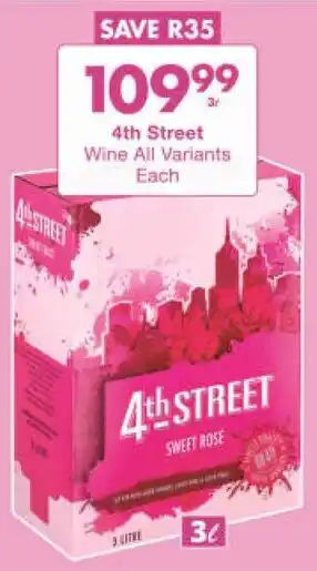 President Hyper 4th Street Wine All Variants offer
