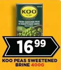 Goal Supermarket Koo peas sweetened brine offer