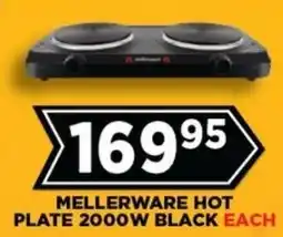 Goal Supermarket Mellerware hot plate 2000w black offer