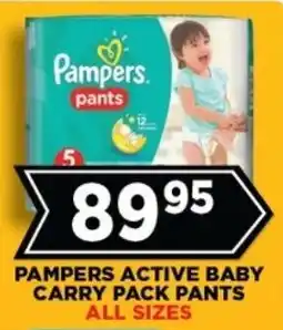 Goal Supermarket Pampers active baby carry pack pants offer