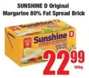 Boxer SUNSHINE D Original Margarine 80% Fat Spread Brick offer