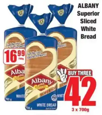 Boxer ALBANY Superior Sliced White Bread offer