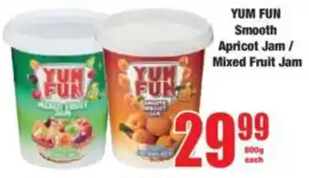 Boxer YUM FUN Smooth Apricot Jam/ Mixed Fruit Jam offer