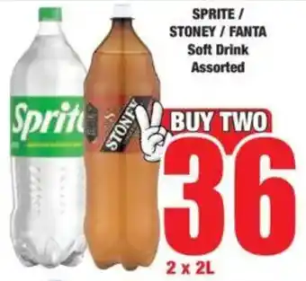 Boxer SPRITE/ STONEY/ FANTA Soft Drink Assorted offer