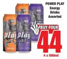 Boxer POWER PLAY Energy Drinks Assorted offer