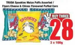 Boxer TRUDA Spookies Maize Puffs Assorted/ Flyers Cheese & Chives Flavoured Puffed Corn offer