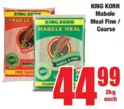 Boxer KING KORN Mabele Meal Fine/ Coarse offer