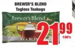 Boxer BREWER'S BLEND Tagless Teabags offer