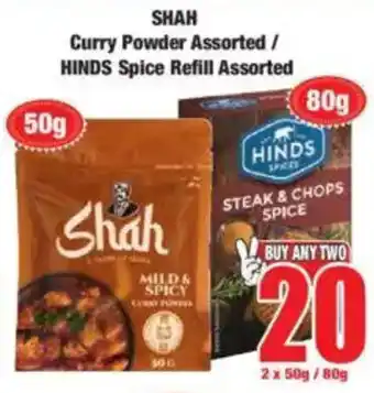 Boxer SHAH Curry Powder Assorted/ HINDS Spice Refill Assorted offer