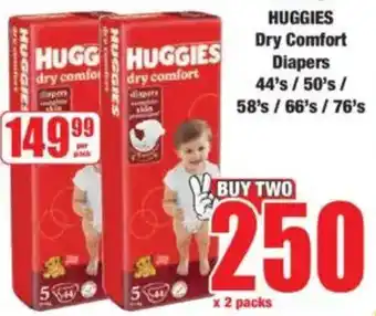 Boxer HUGGIES Dry Comfort Diapers offer