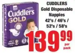 Boxer CUDDLERS Gold Disposable Nappies offer