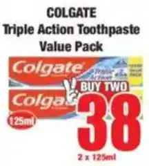 Boxer COLGATE Triple Action Toothpaste Value Pack offer
