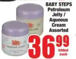 Boxer BABY STEPS Petroleum Jelly/ Aqueous Cream Assorted offer